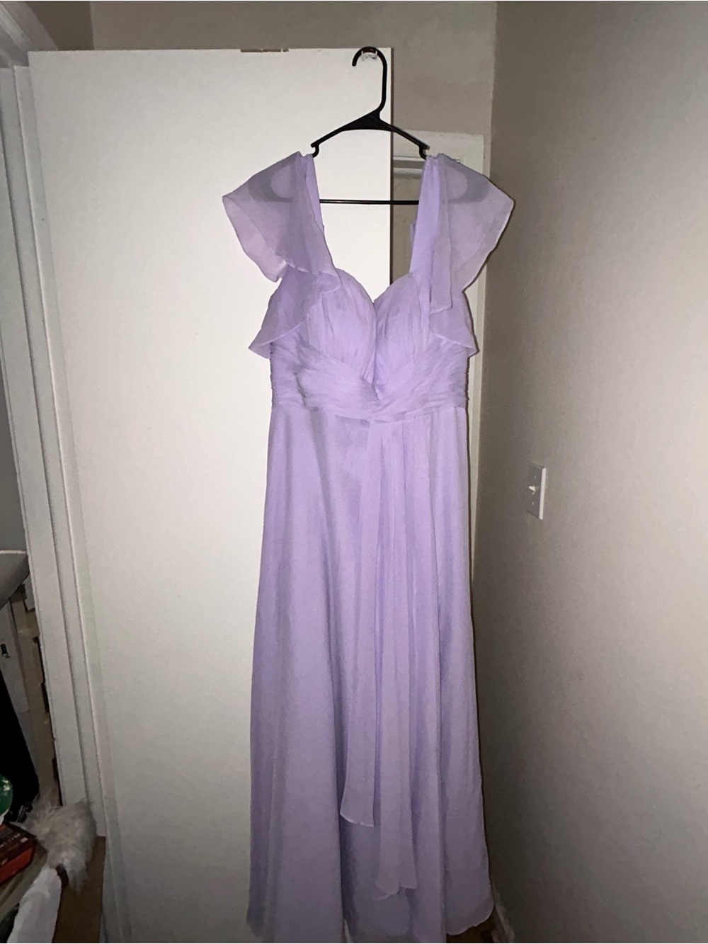 JJs House Lavender Chiffon Ruffle Maxi Dress